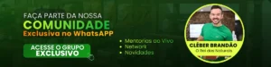 Banner com link para a comunidade no WhatsApp